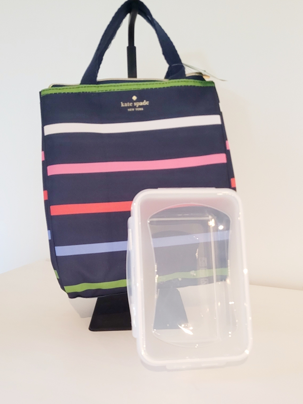Kate Spade Striped Lunch Tote With Food Storage
